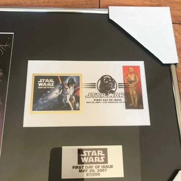 Custom Framed 2007 USPS Star Wars 1st Day of Issue Stamp Sheet 67/200 - Picture 2 of 4